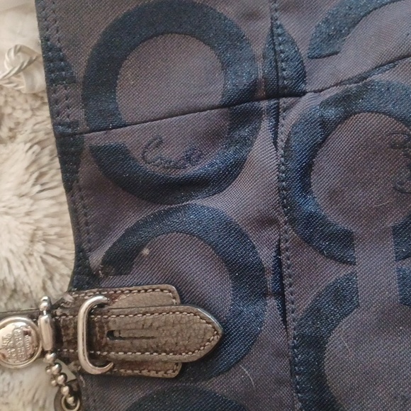 Coach Blue CC Fabric Tote - Picture 3 of 10